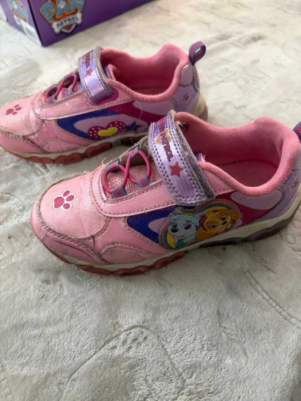 Paw Patrol Girls Pink and Purple Light-Up Sneakers - Picture 3 of 6